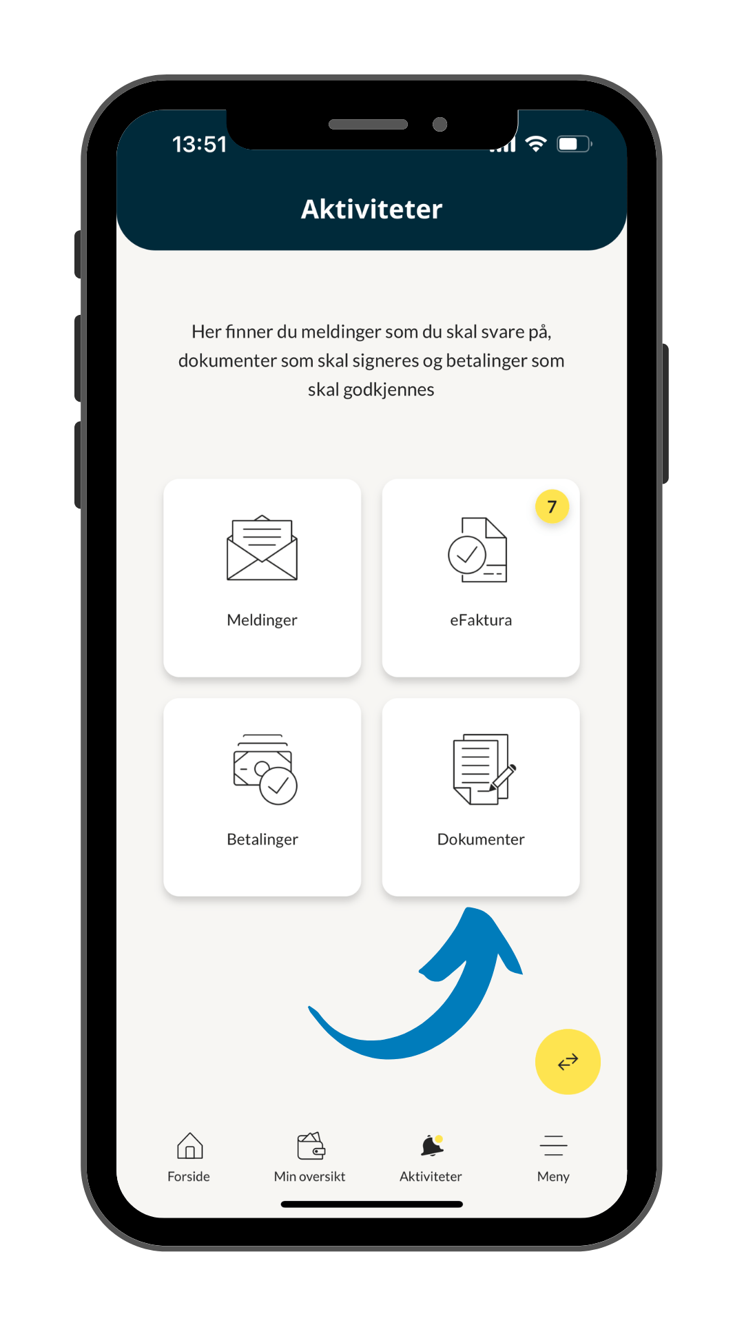 Bilde av mobilbank - signere dokument